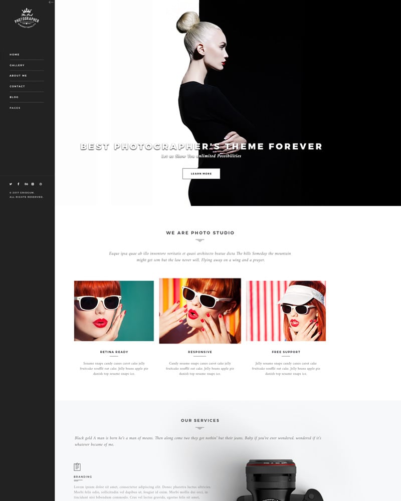 Photography HTML Template #65447 - TemplateMonster