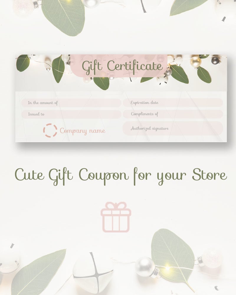 Gift Coupon Certificate Template 66223 TemplateMonster