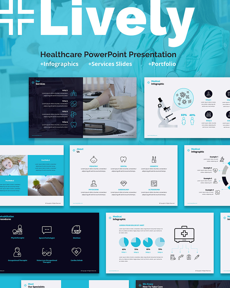 Lively Healthcare PPT Slides PowerPoint template