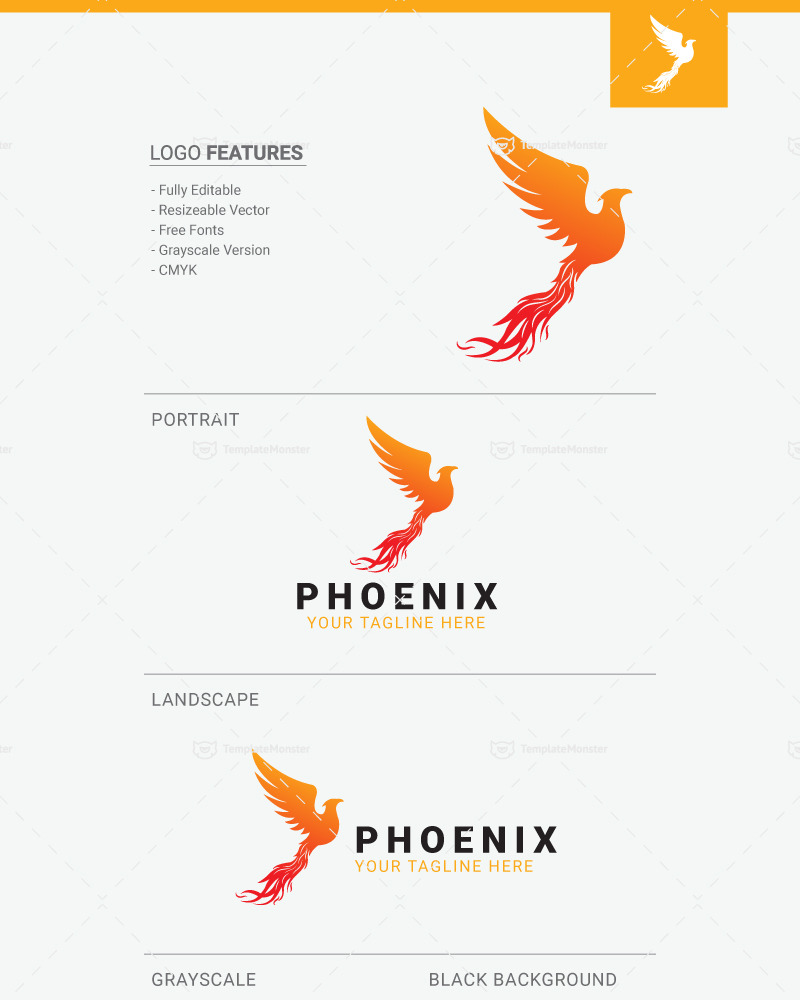 Phoenix Logo Template #67015 - TemplateMonster