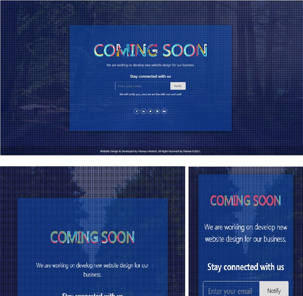 Max Coming Soon Page Bootstrap 4 Responsive HTML Specialty Page