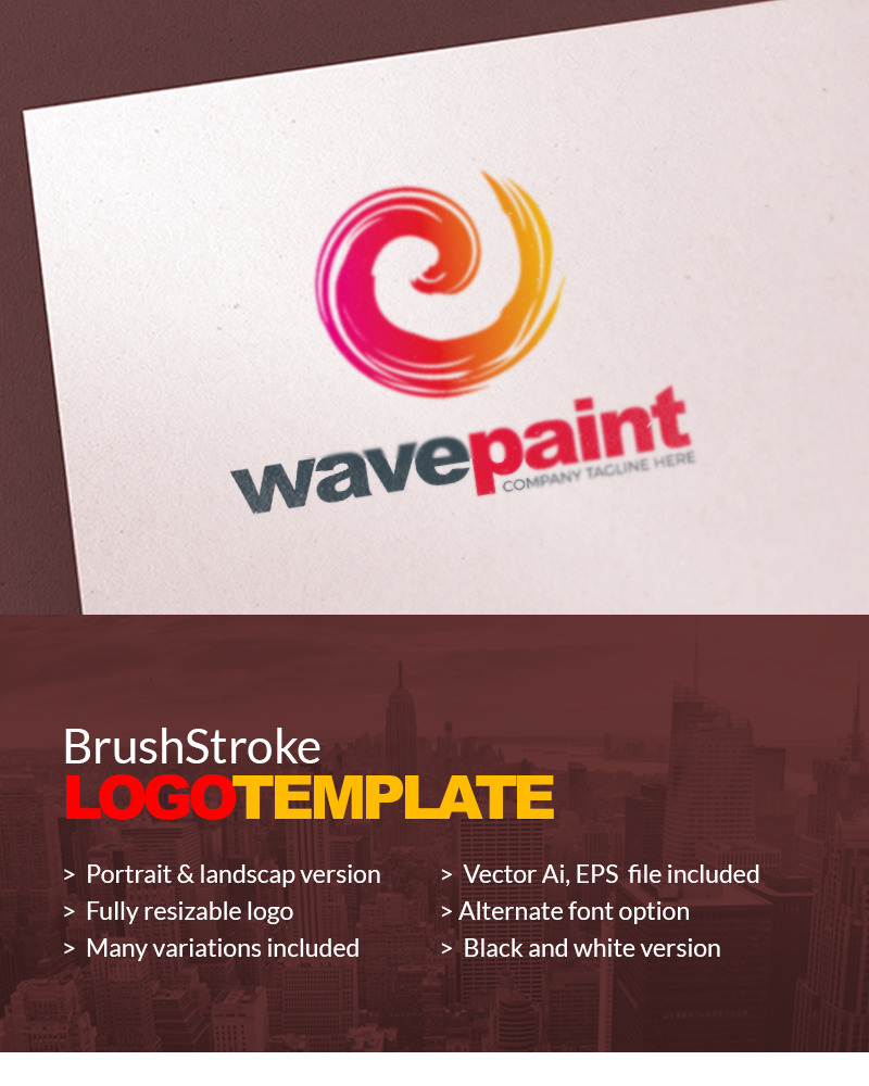 Paint Brush Color - Logo Template #67475 - TemplateMonster