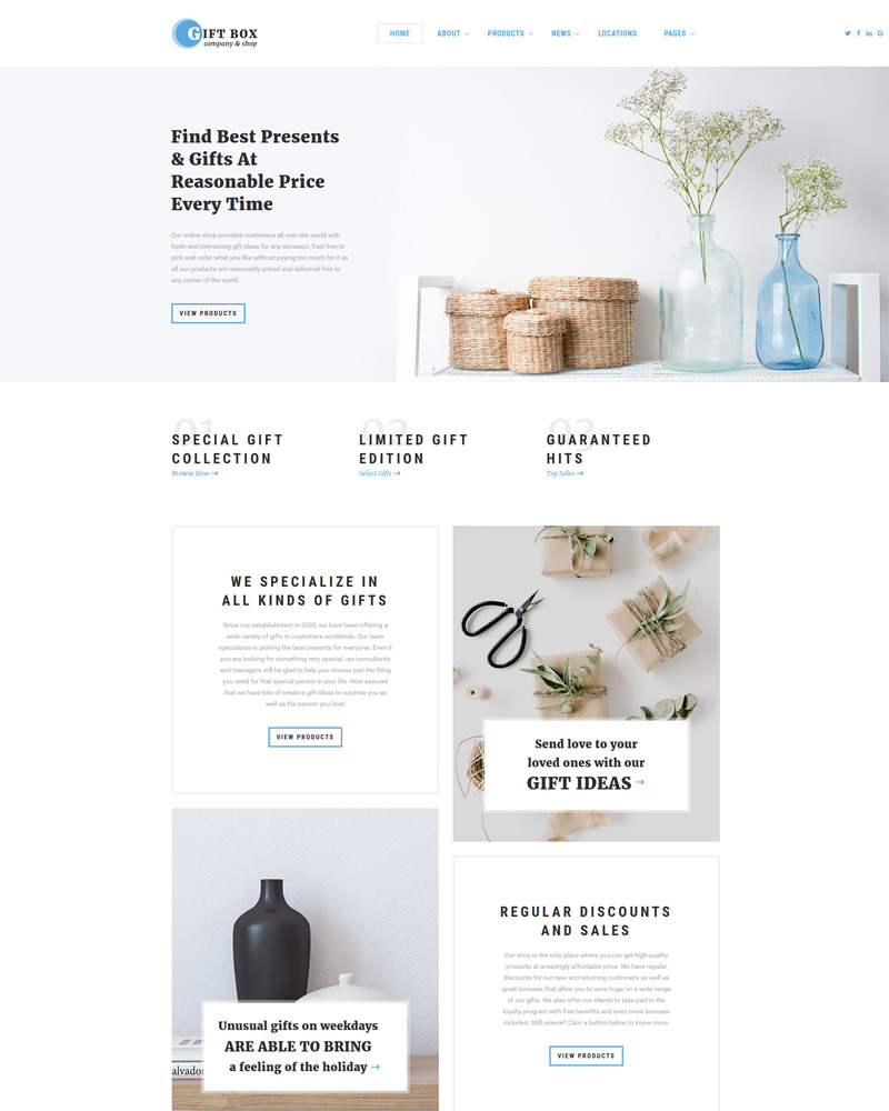 Gift Box - Gift Shop Multipage HTML5 Website Template