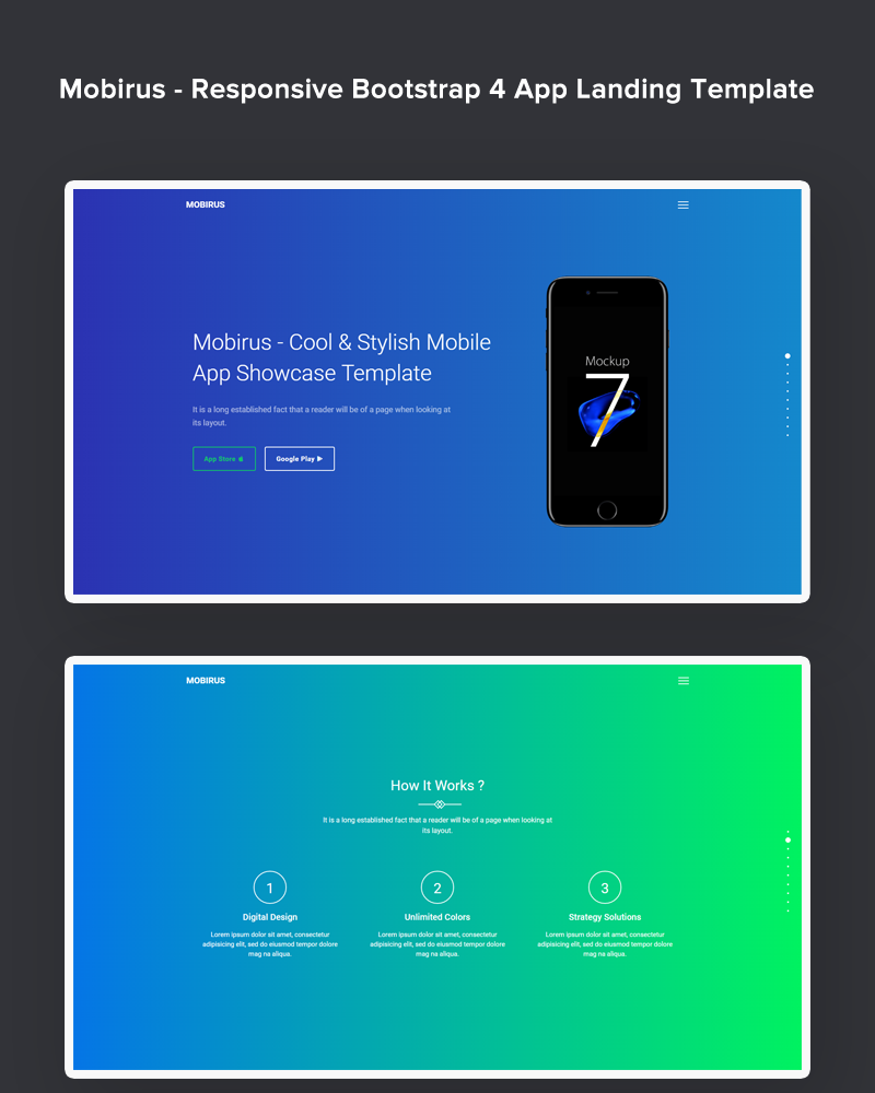 Mobirus Responsive Bootstrap  4  App Landing  Page  Template 