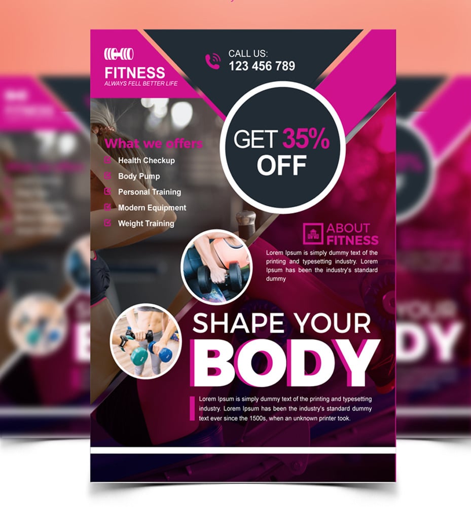 Fitness Flyer - - Corporate Identity Template