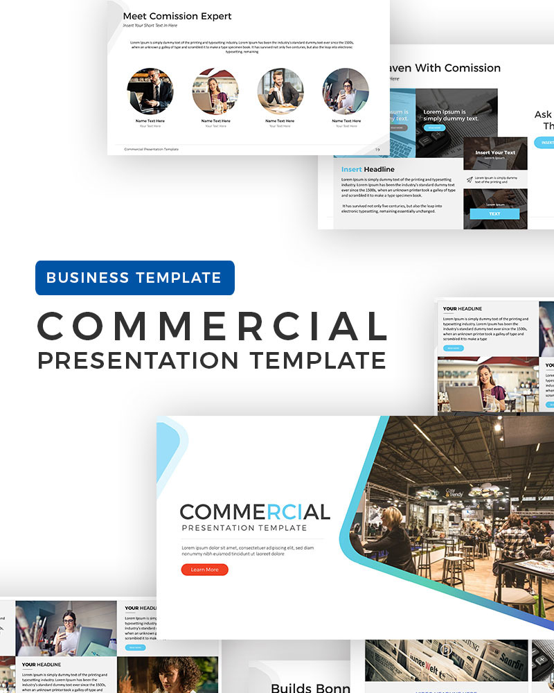 Commercial Presentation PowerPoint template - TemplateMonster