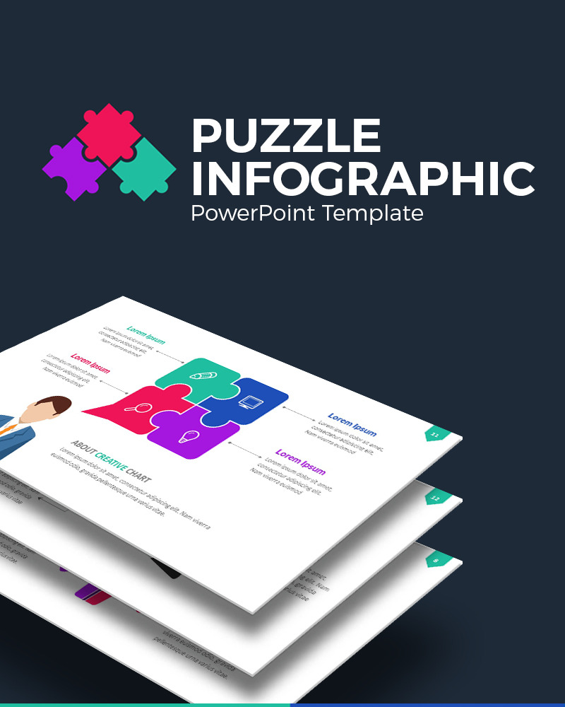 Puzzle Infographic Presentation PowerPoint template