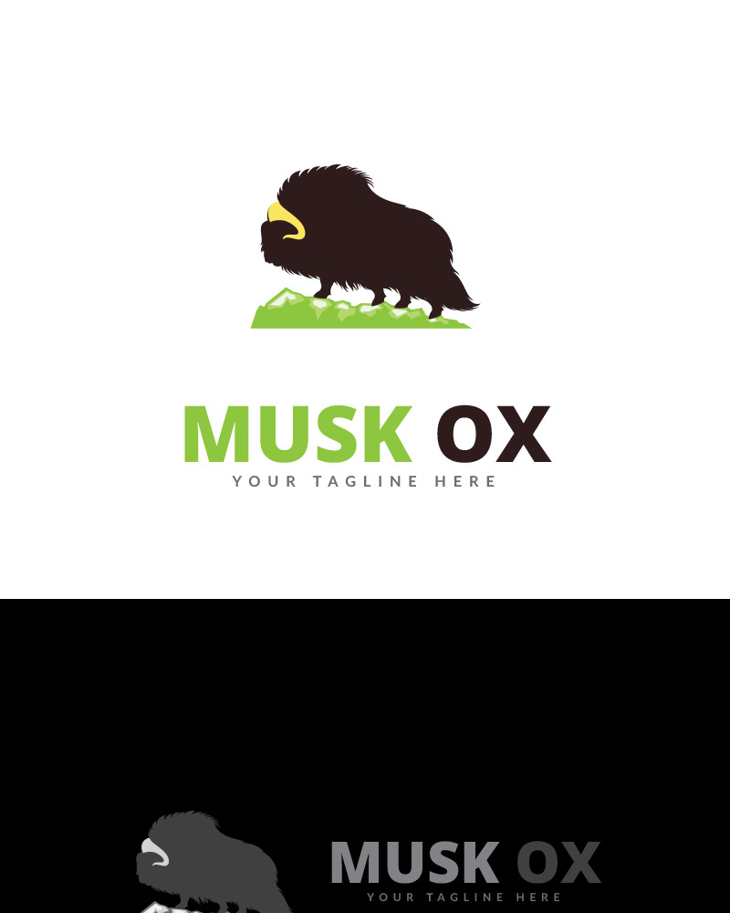 Musk Ox Logo Template #68612 - TemplateMonster