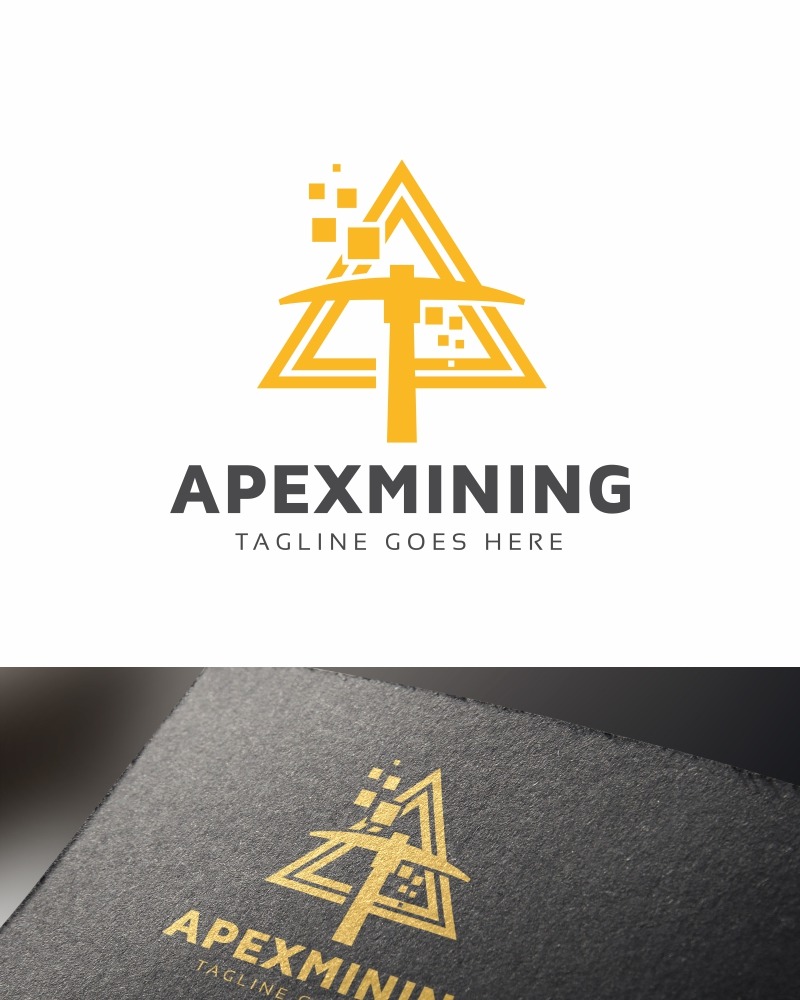 Apex Mining Crypto Logo Logo Template - TemplateMonster