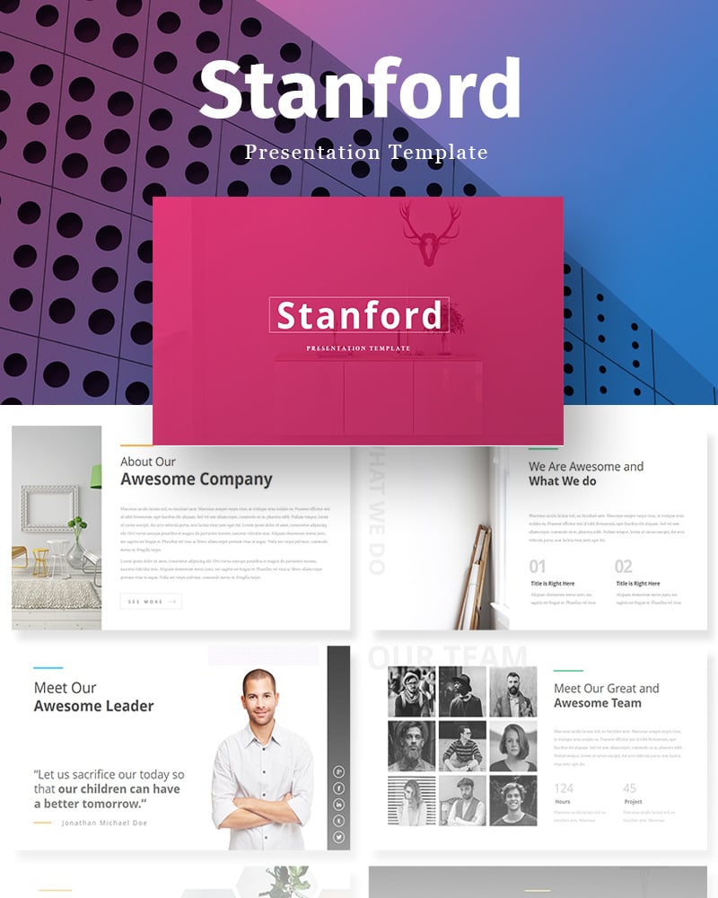 Stanford Creative Presentation PowerPoint template