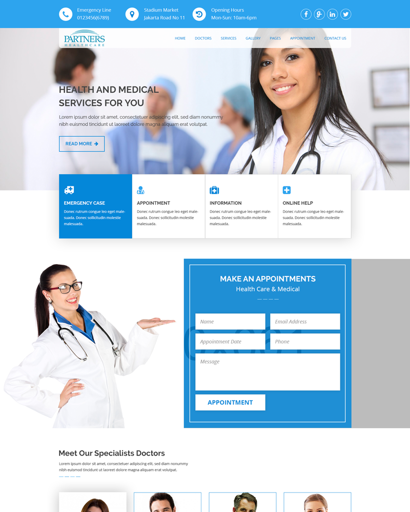 HealthCare - Medical Health PSD Template - TemplateMonster