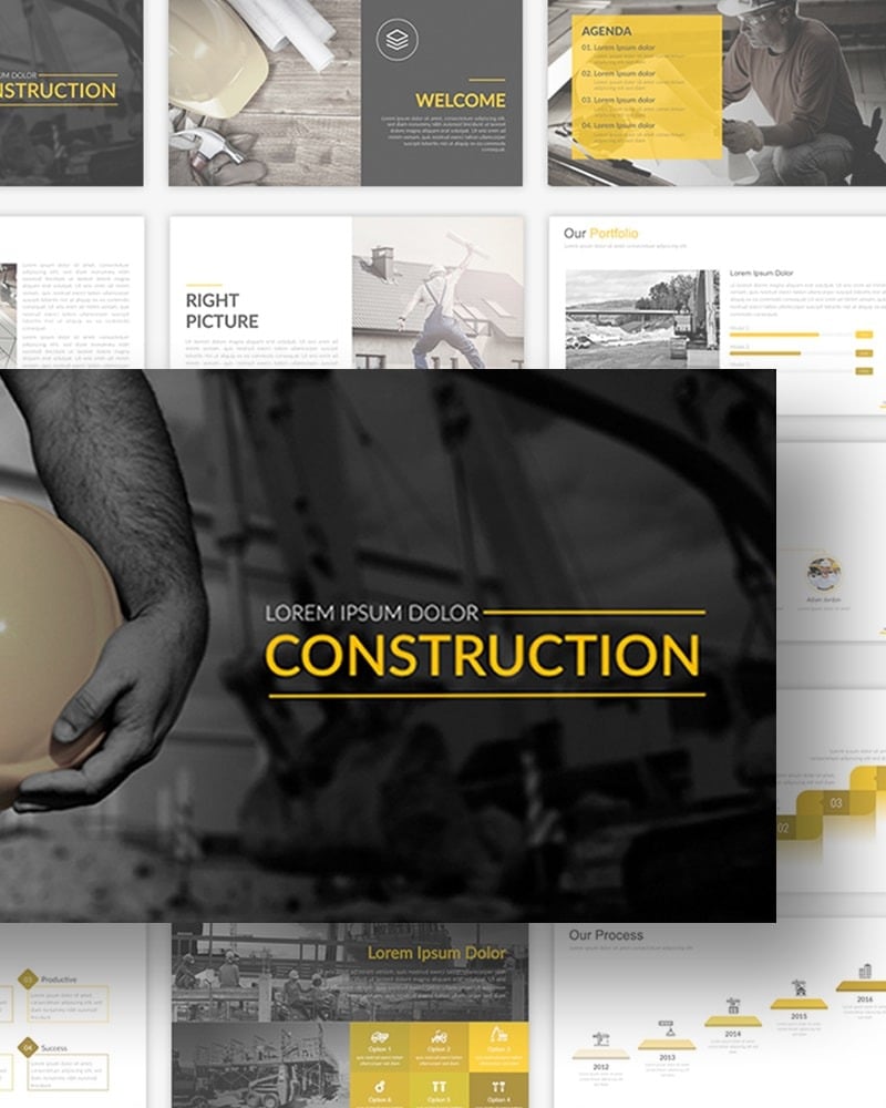 Construction Presentation PowerPoint template