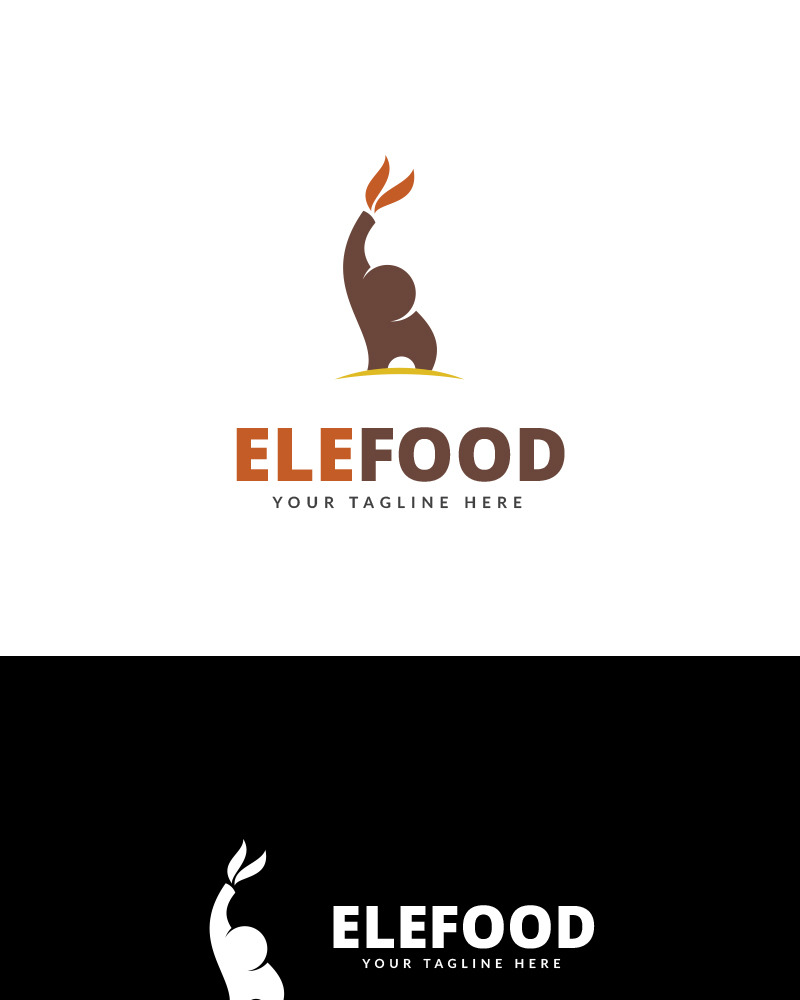 Elephant Food Logo Logo Template #69106 - TemplateMonster