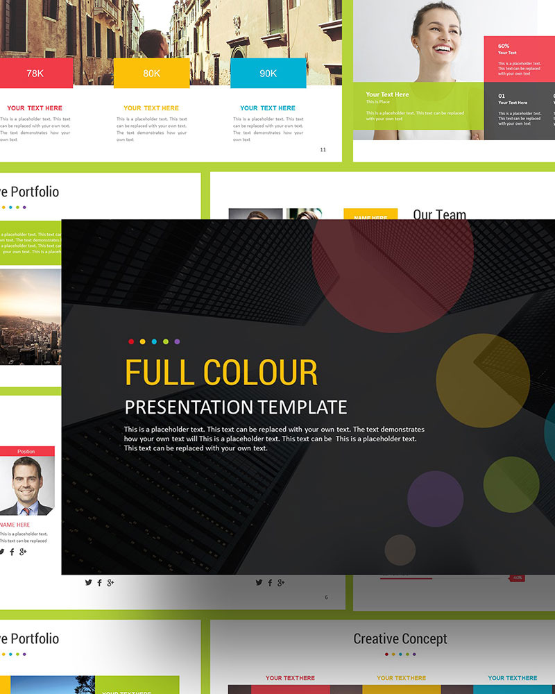 Full Color Presentation PowerPoint Template TemplateMonster