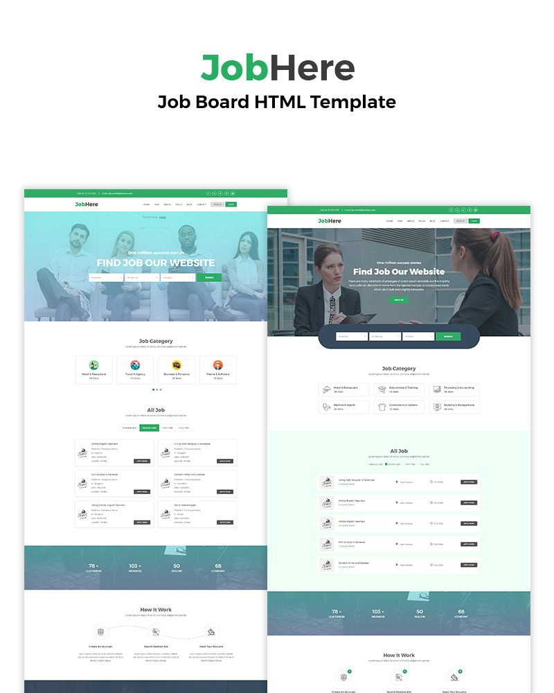 JobHere - Job Board Website Template - TemplateMonster