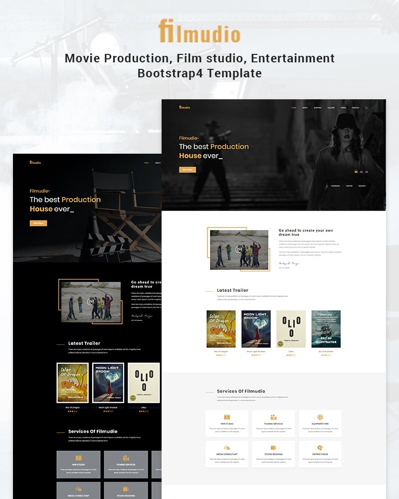 Filmudio - Movie Production & Film Studio Website Template