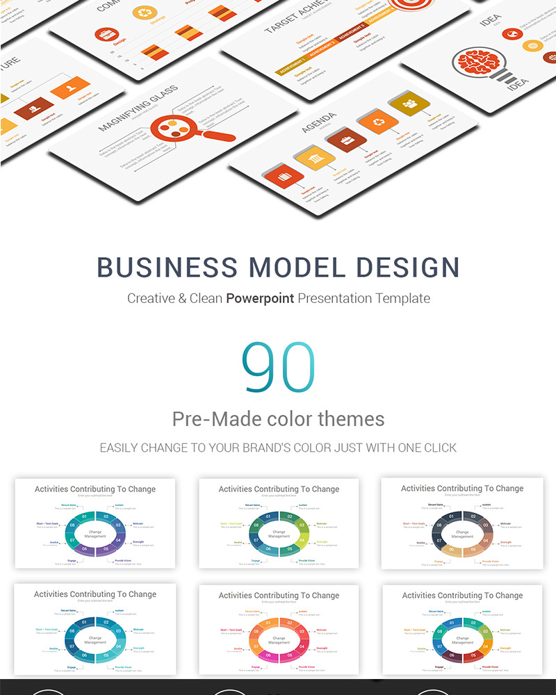 Model Design Powerpoint Templates Business Model Design PowerPoint template - TemplateMonster
