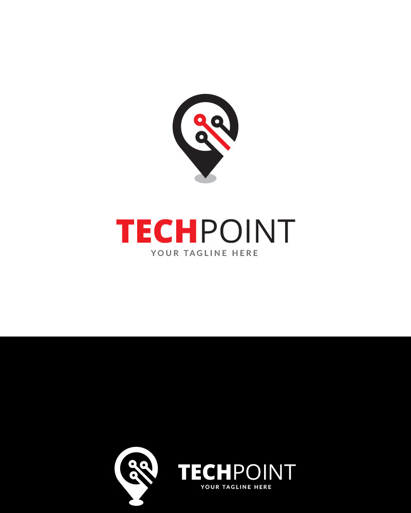 Tech Point Logo Template #69887 - TemplateMonster