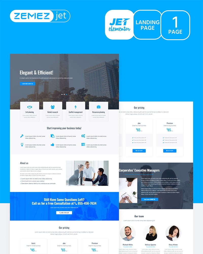 Granbiz - Business - Jet Elementor Kit - TemplateMonster