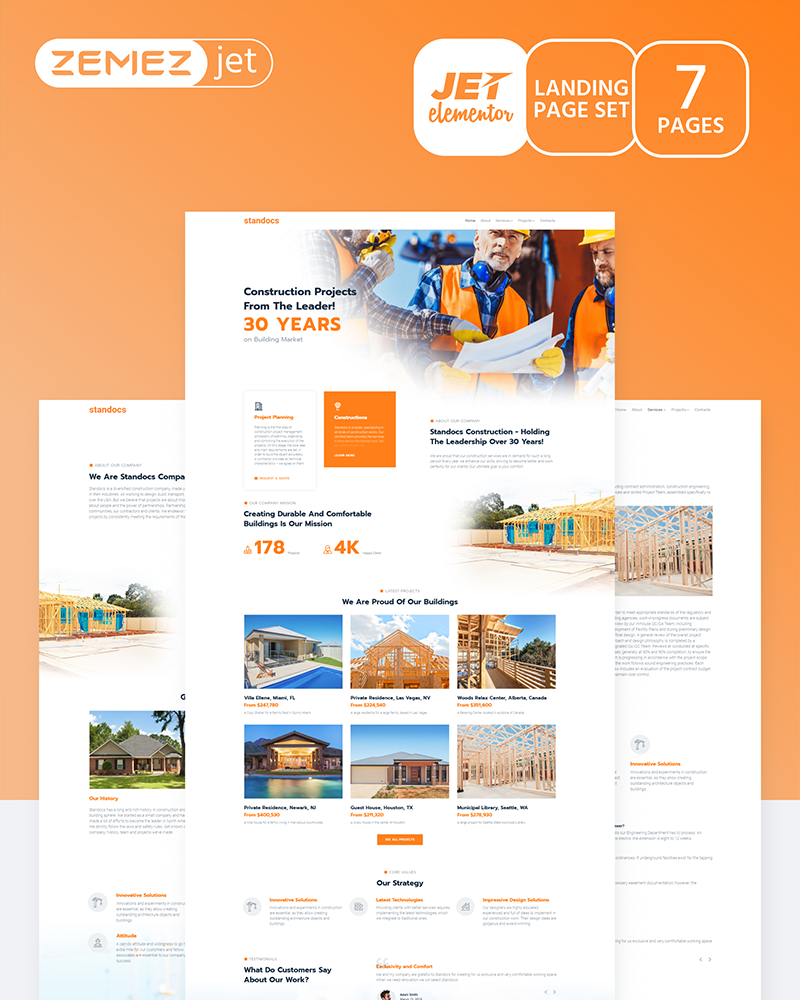 Grandbuild - Construction Company - Jet Elementor Kit