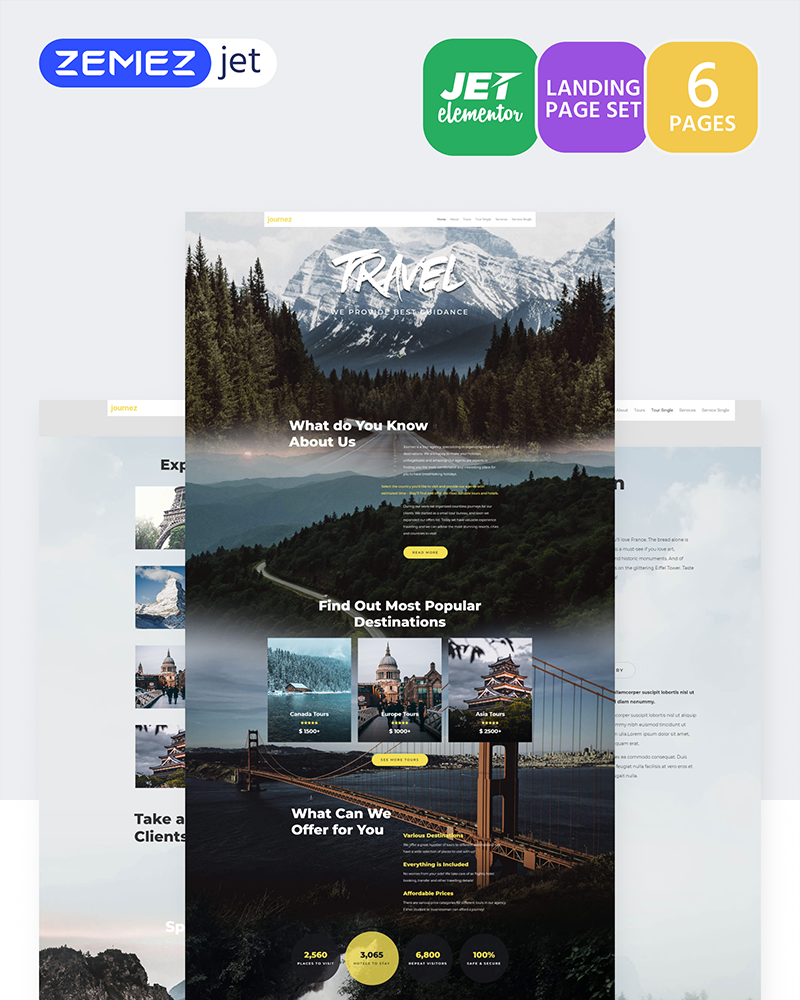 Hottrip - Travel Agency - Jet Elementor Kit - TemplateMonster