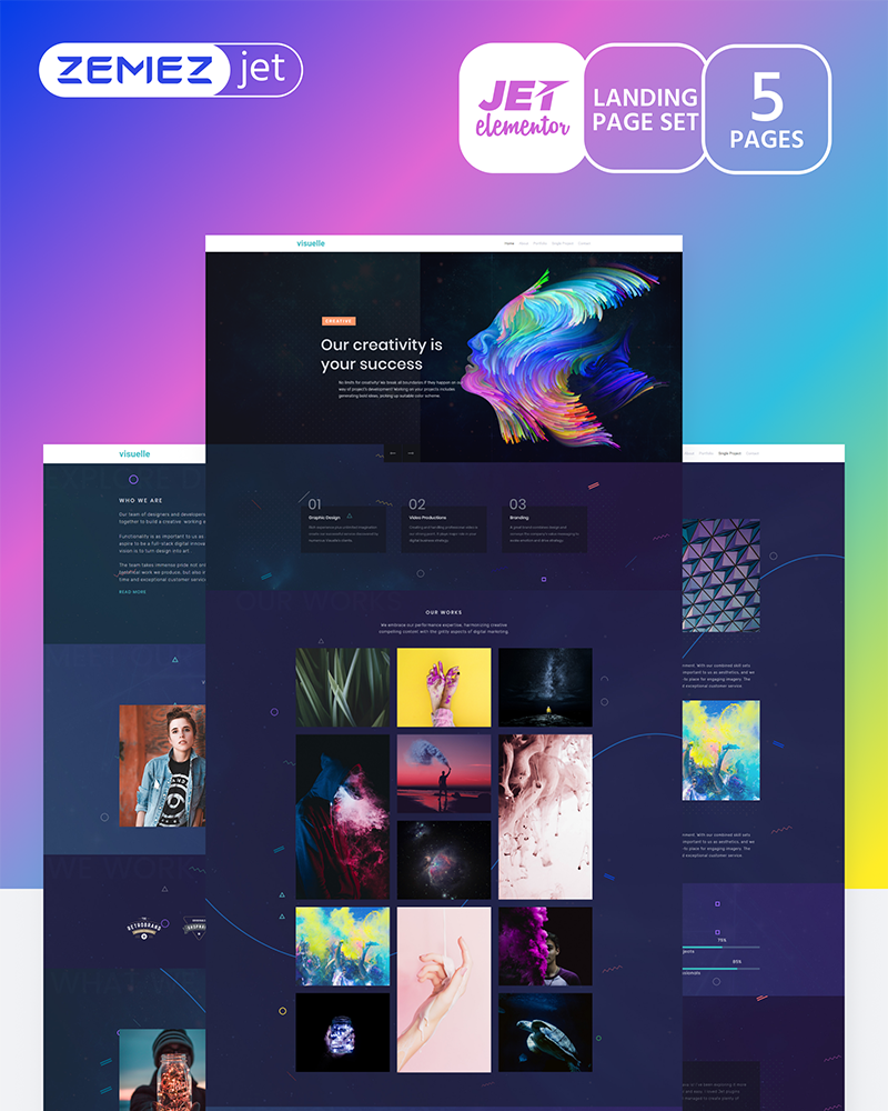 Imprezza - Creative Mondrianism - Jet Elementor Kit