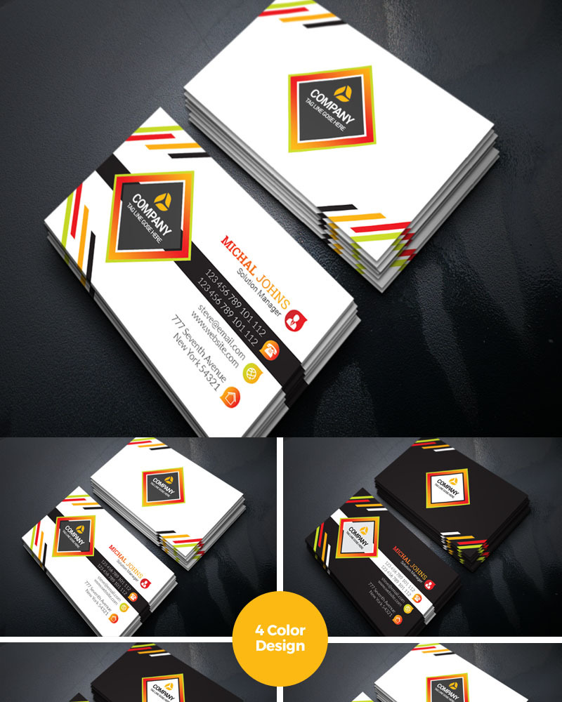 Blackish Corporate Business Card - Corporate Identity Template