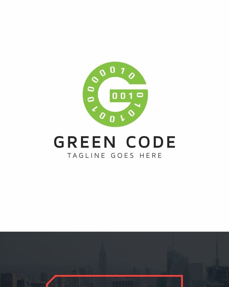 Green Code Logo Template