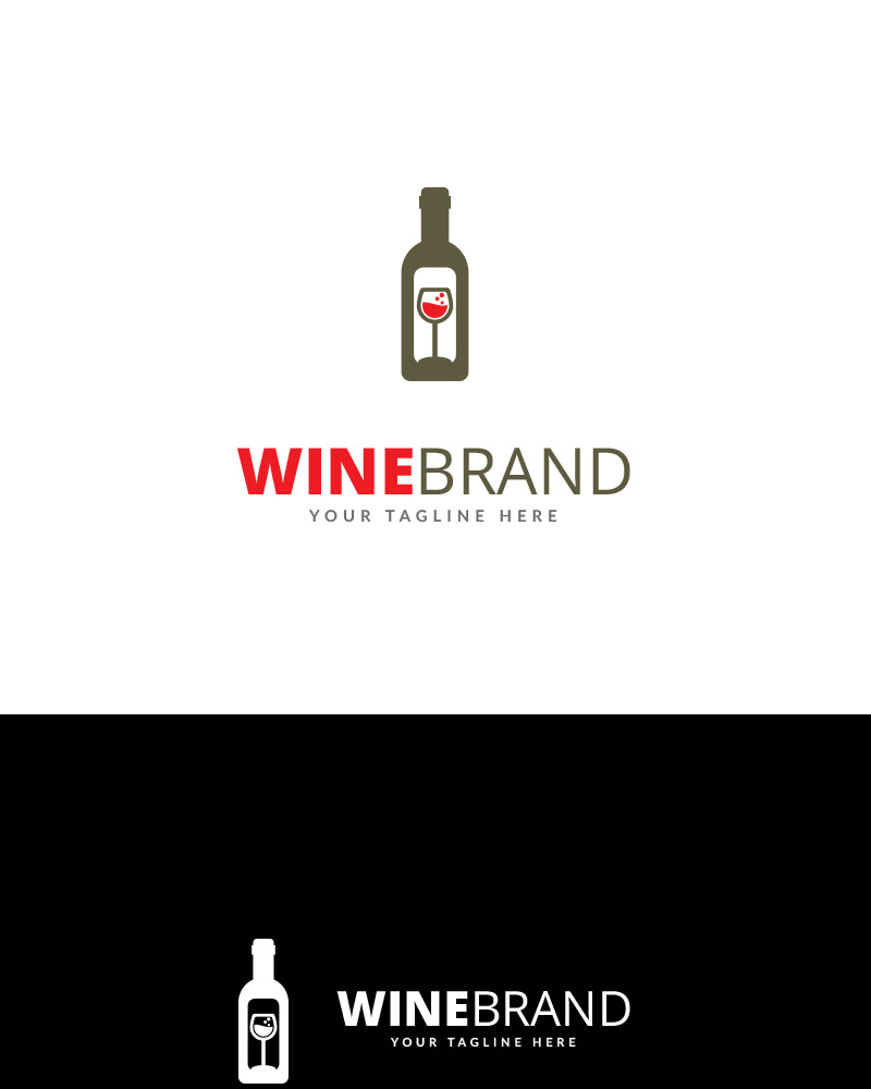 Wine Brand Logo Template #70436 - TemplateMonster