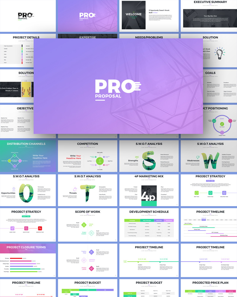 Modèle PowerPoint de proposition de projet pro