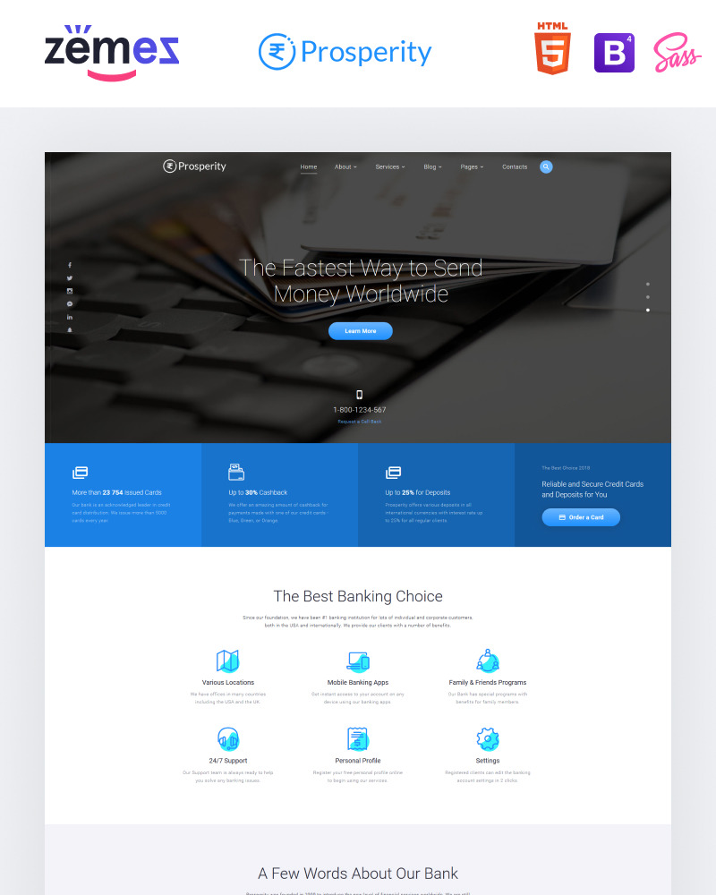 Prosperity - Banking Multipage HTML5 Website Template