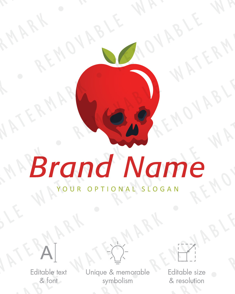 Poisoned Apple Logo Template #71153 - TemplateMonster
