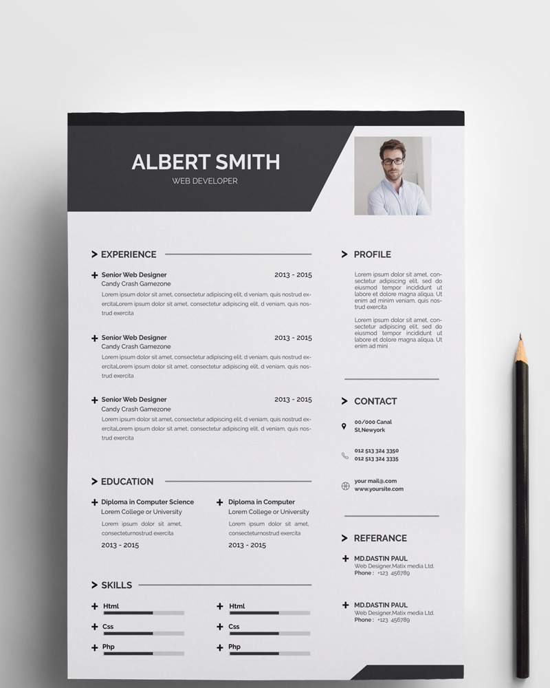 Albert Smith Resume Template #71270 - TemplateMonster