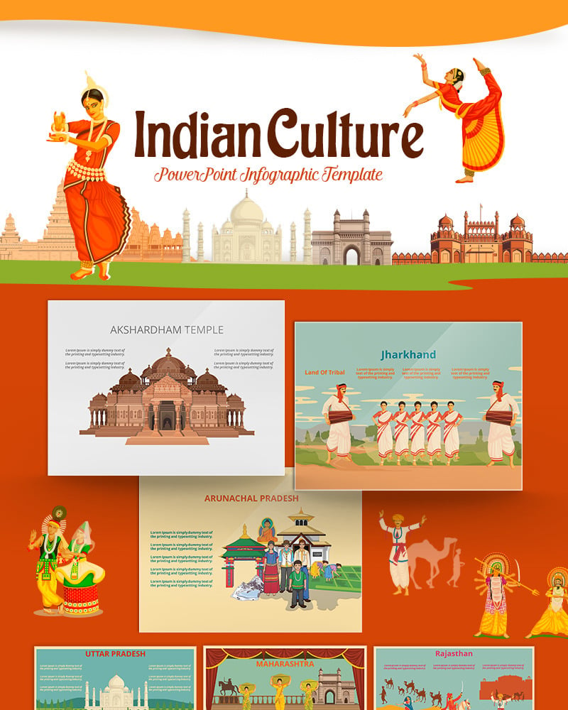 Indian Culture - PowerPoint template - TemplateMonster