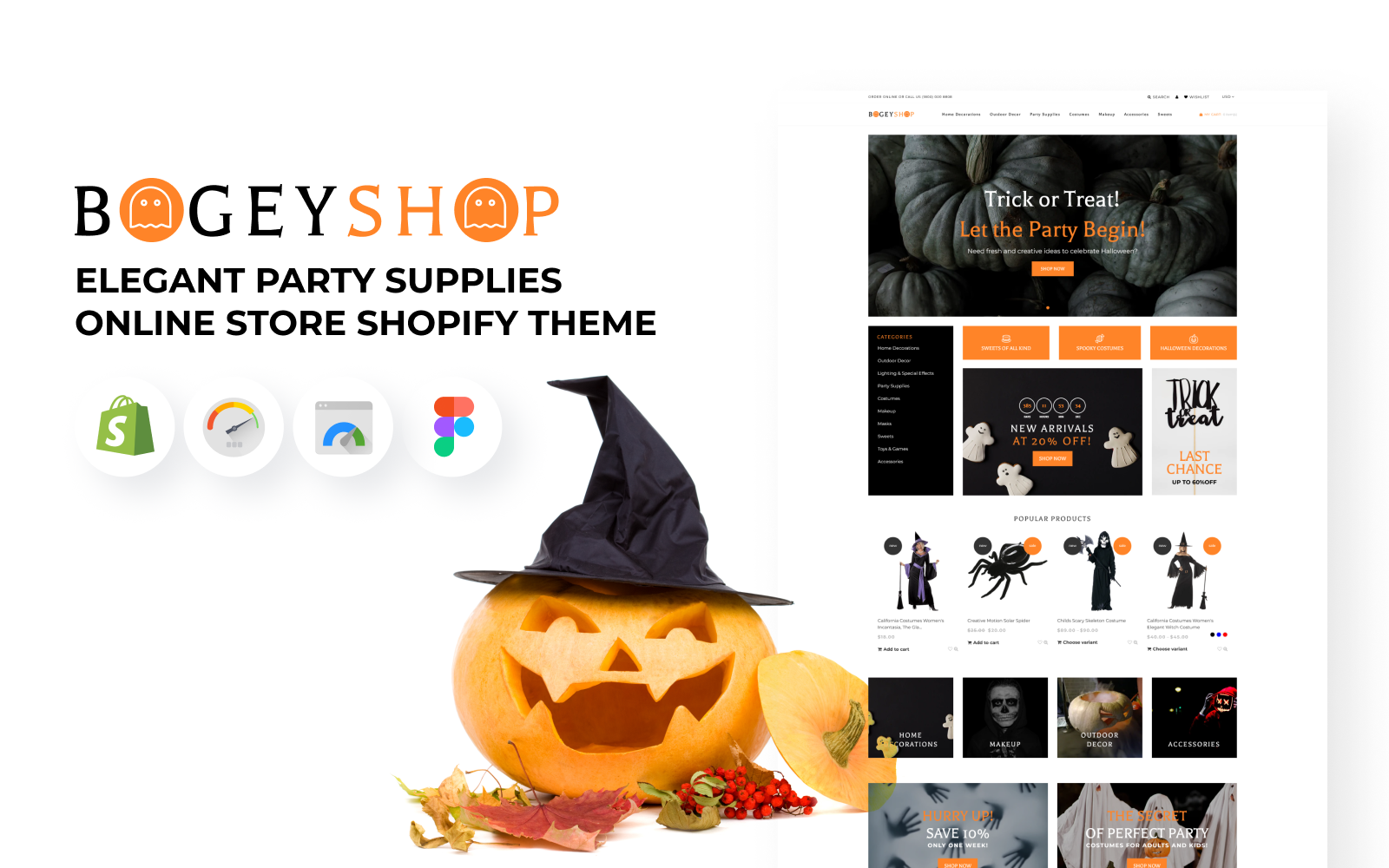 Bogey Shop Elegant Party Supplies Online Store Shopify Theme