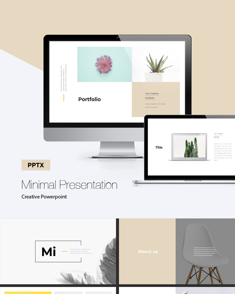 Modello Di Presentazione PowerPoint Minimo - TemplateMonster