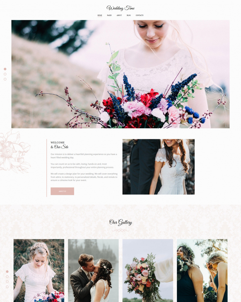 Wedding Time Photo Gallery Template  Plus Website 71918