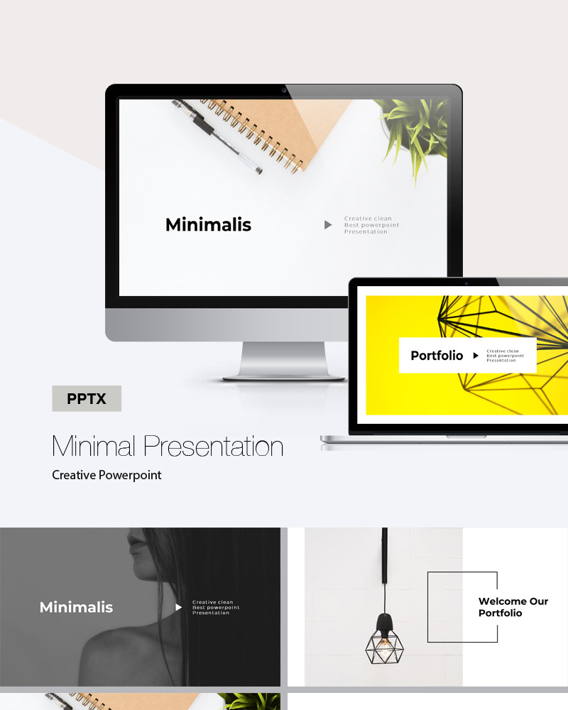 Creative Minimal PowerPoint template - TemplateMonster