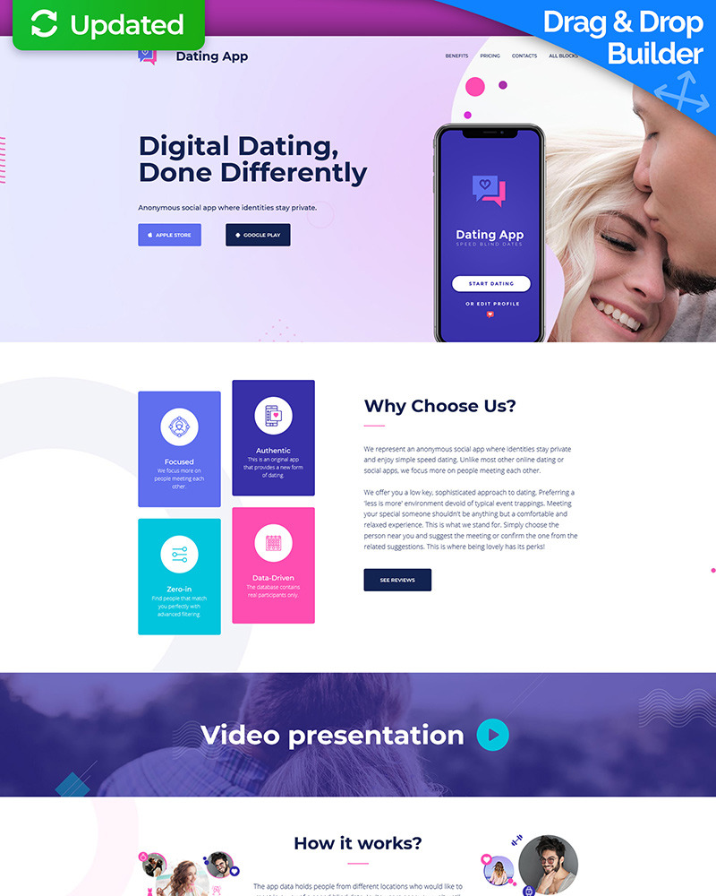 Dating landing Page.