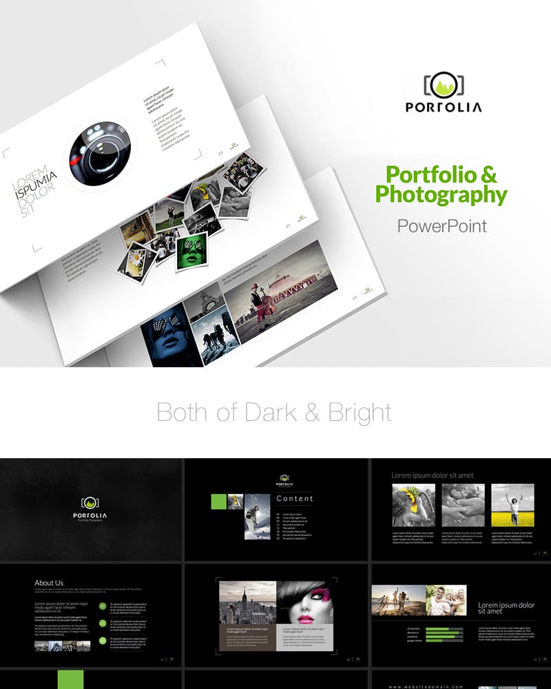 Portfolio Photography & Product Showcase PowerPoint template