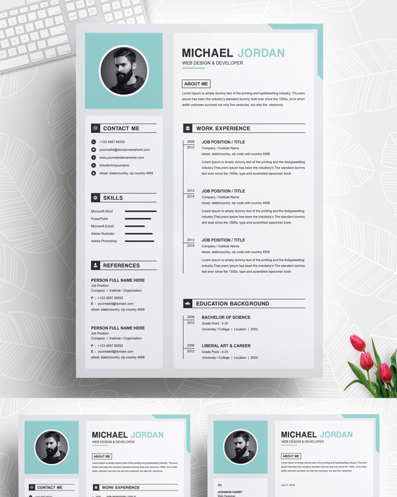 Micheal Jordan Resume Template #74247 - TemplateMonster