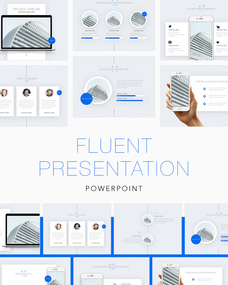 Fluent - PowerPoint template #74383 - TemplateMonster