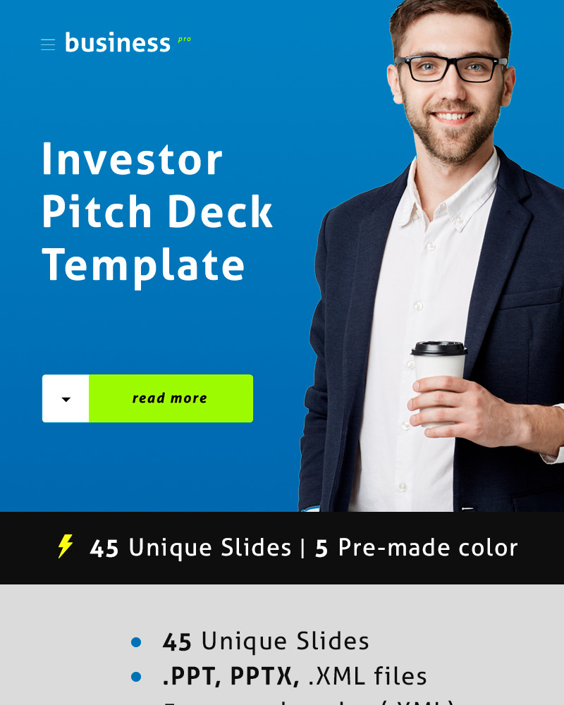 Investor Pitch Deck PowerPoint template - TemplateMonster
