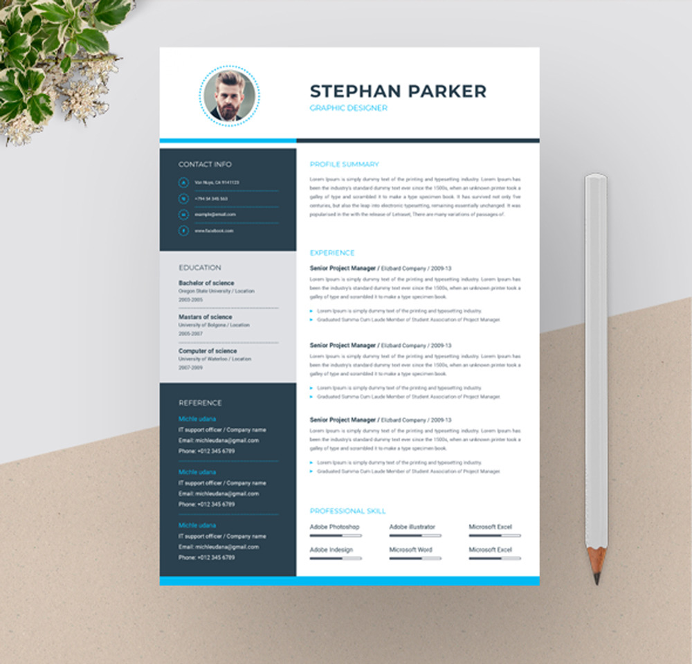 Stephan Parker Creative Resume Template - TemplateMonster