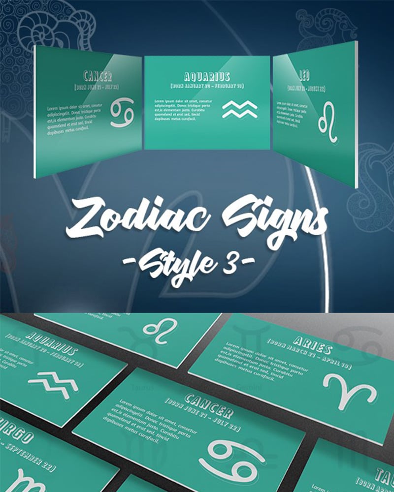 Zodiac Style 3rd PowerPoint Template - TemplateMonster