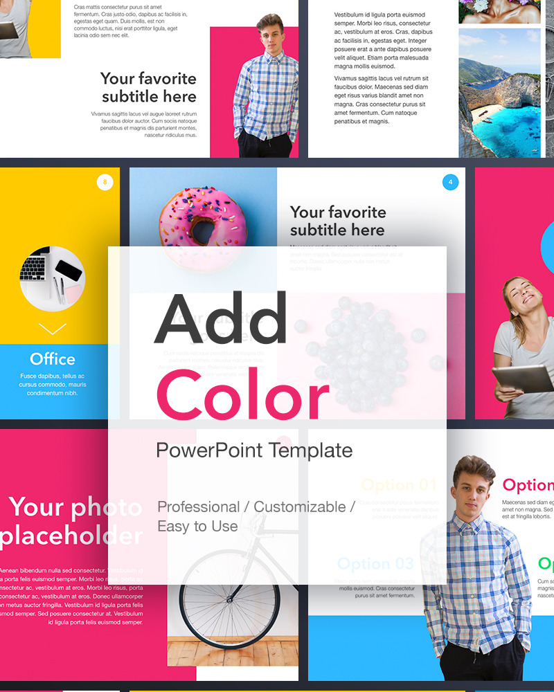 Add Color PowerPoint template #74826 - TemplateMonster