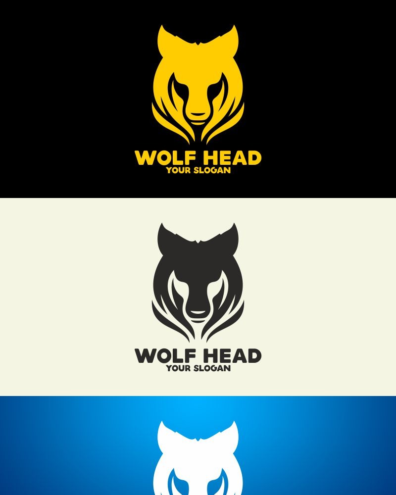 Wolf Head Logo Template #75045 - TemplateMonster