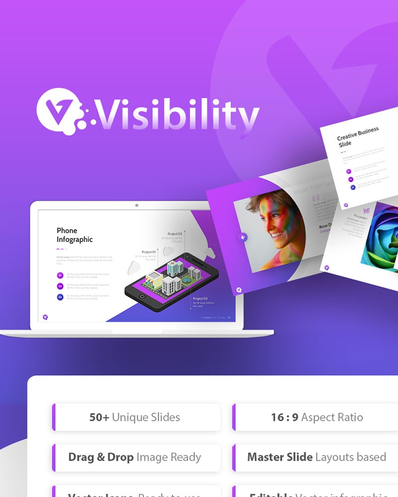 Visibility - Creative PowerPoint template - TemplateMonster