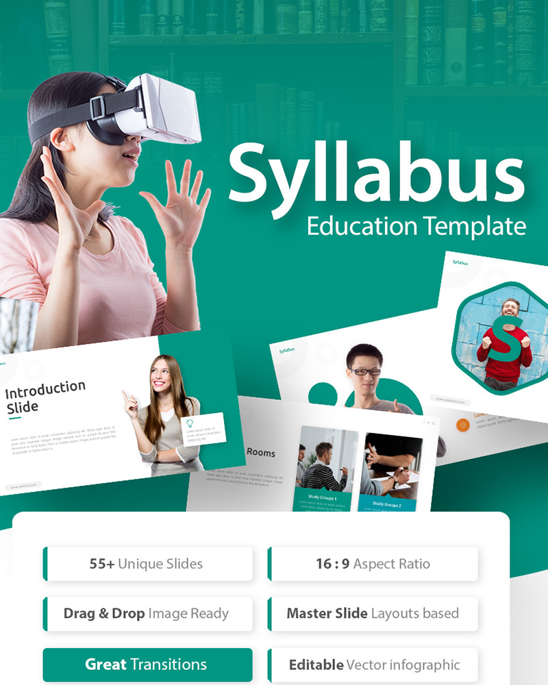 Syllabus Education PowerPoint template TemplateMonster