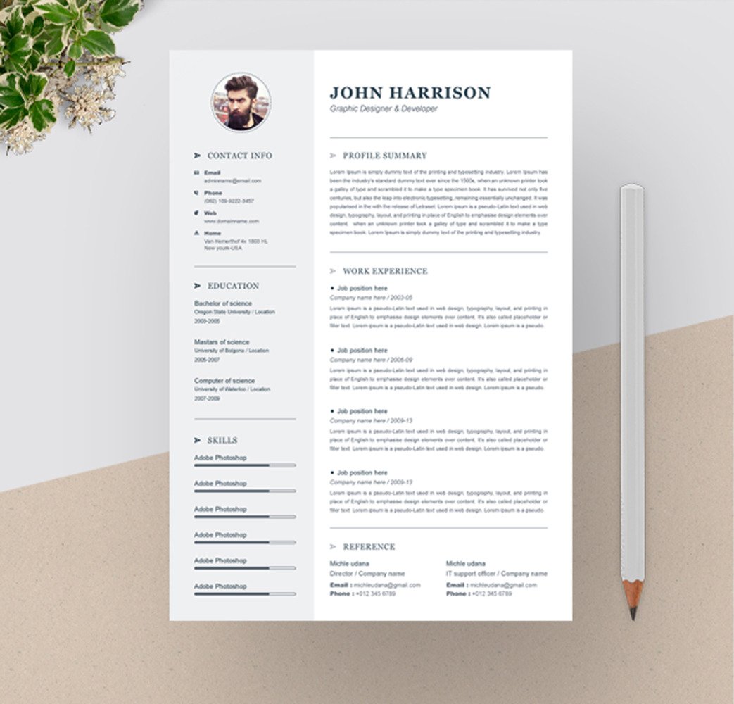 John Harrison - Resume Template #75692 - TemplateMonster